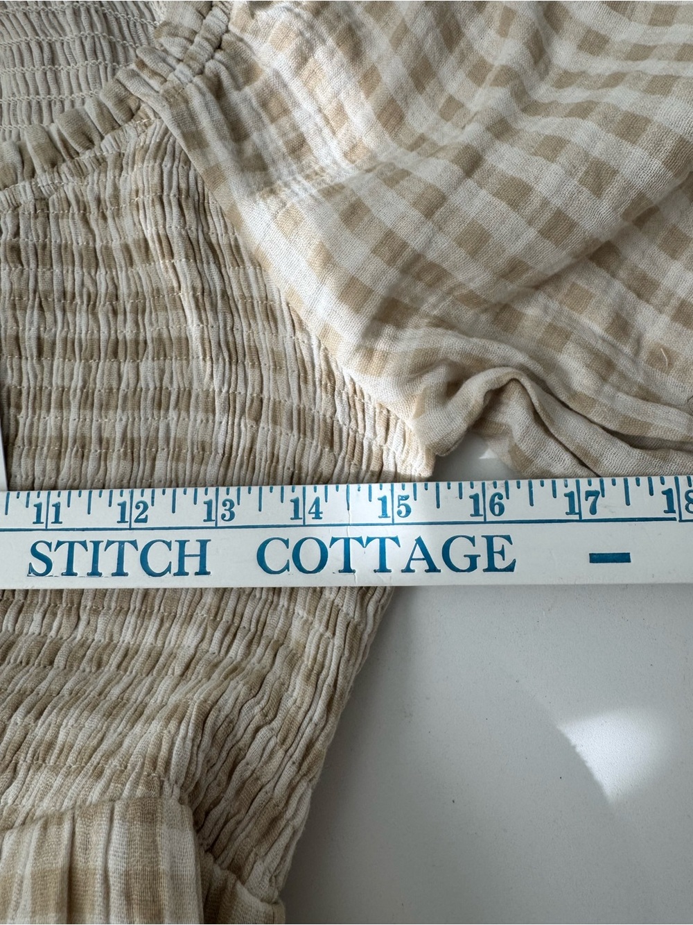 NWT Worth Collective Cotton Gingham Smocked Maxi Dress XS Cottagecore maternity - Picture 6 of 7
